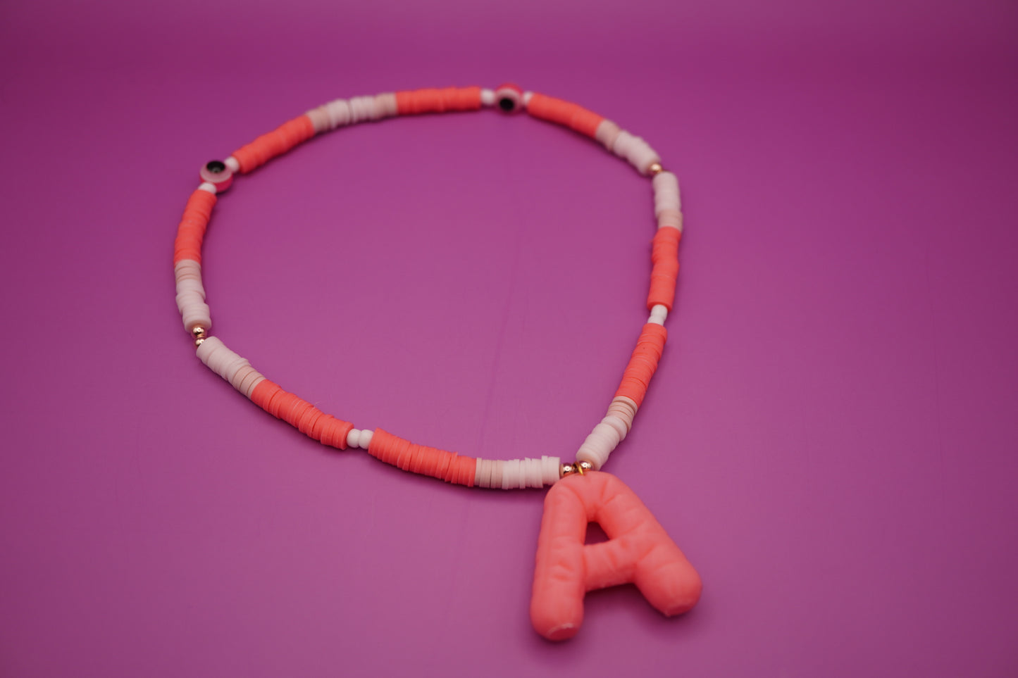 Collar Inicial Puffy - Arcoiris