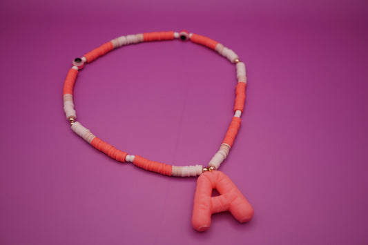 Collar Inicial Puffy - Arcoiris