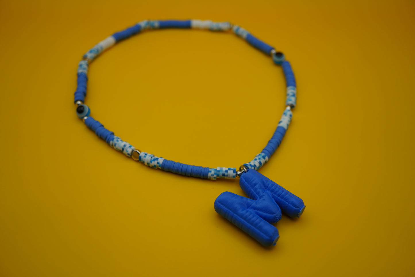 Collar Inicial Puffy - Arcoiris